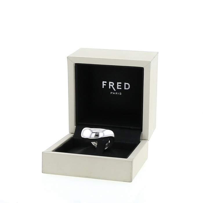 Anello Fred Mouvementée modello grande in oro bianco - Detail D2