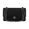 Chanel  Timeless Classic medium model  handbag  in black quilted grained leather - 360 thumbnail