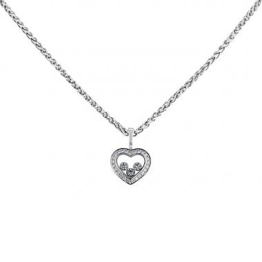 Collar Chopard Happy Diamonds en oro blanco y diamantes