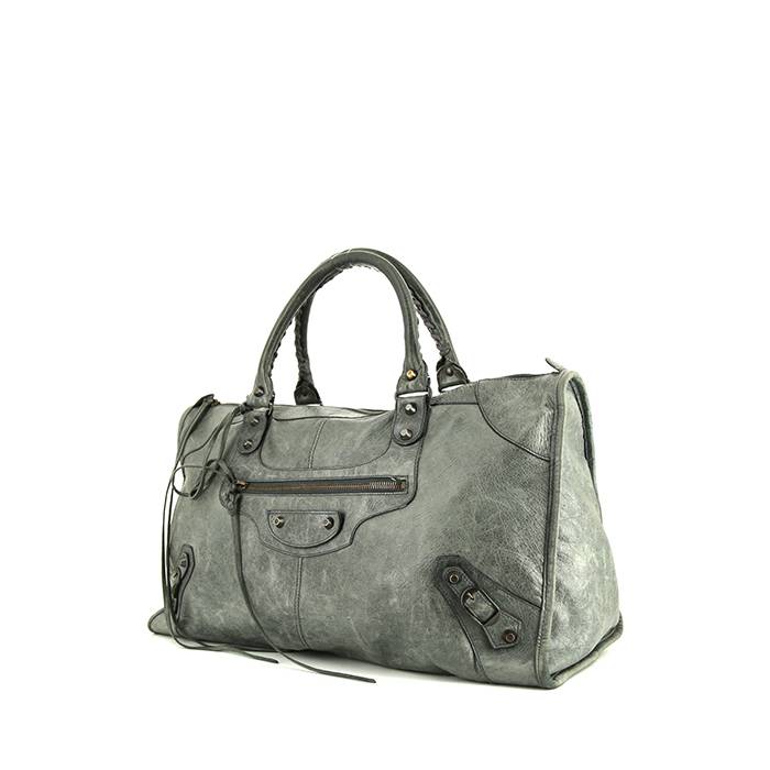 Balenciaga Classic City shopping bag in grey leather - 00pp