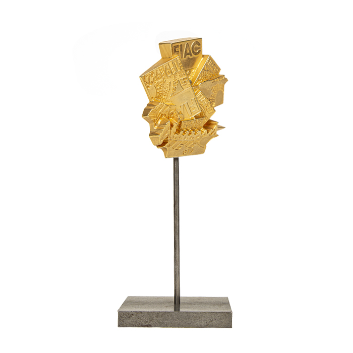 César, "20ème Fiac Paris - Grand-Palais", sculpture en bronze doré, signée, numérotée et datée, de 1993 - Detail D1