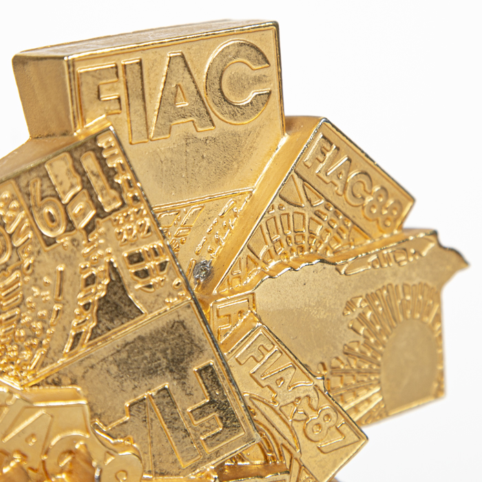 César, "20ème Fiac Paris - Grand-Palais", sculpture en bronze doré, signée, numérotée et datée, de 1993