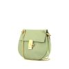 Chloé Drew shoulder bag in Almond green grained leather - 00pp thumbnail
