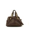 Chloé Paraty handbag in brown grained leather - 360 thumbnail