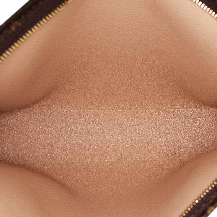 Louis Vuitton Pochette 26 in tela monogram marrone e pelle naturale - Detail D2