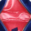 Gucci GG Marmont Camera shoulder bag in blue quilted velvet - Detail D2 thumbnail