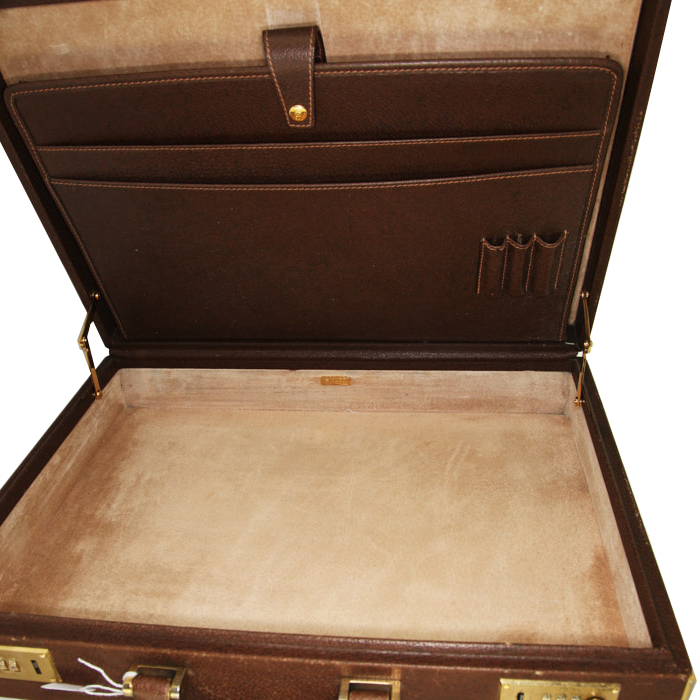 Gucci Vintage briefcase in brown Pecari leather - Detail D2