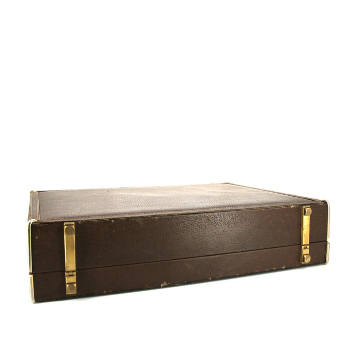 Gucci Vintage briefcase in brown Pecari leather - Detail D4