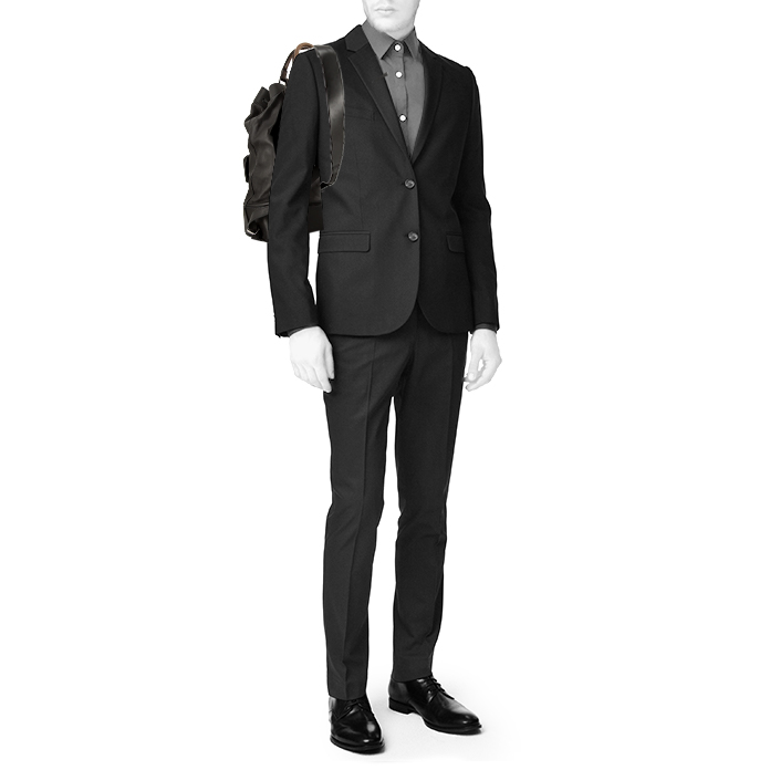 Zaino Berluti in pelle nera - Detail D1