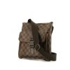 Louis Vuitton  Melville shoulder bag  in ebene damier canvas  and brown leather - 00pp thumbnail