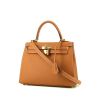 Hermes Kelly 25 cm handbag in gold epsom leather - 00pp thumbnail