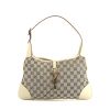 Gucci Jackie handbag in grey monogram canvas and cream color leather - 360 thumbnail