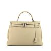 Hermes Kelly 35 cm handbag in tourterelle grey togo leather - 360 thumbnail