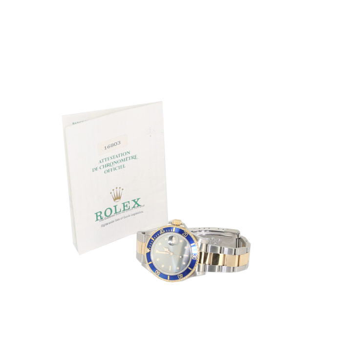 Reloj Rolex Submariner Date de acero Ref : 16803 Circa 1990 - Detail D2
