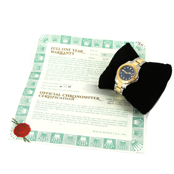 Montre Rolex Yacht-Master en or et acier Ref :  68623 Vers  1997 - Detail D2