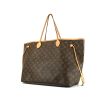 Shopping bag Louis Vuitton Neverfull modello grande in tela monogram e pelle naturale - 00pp thumbnail