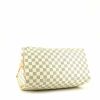 Louis Vuitton Speedy 35 shoulder bag in azur damier canvas and natural leather - Detail D5 thumbnail