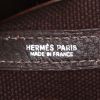 Hermès handbag in brown leather and brown canvas - Detail D3 thumbnail