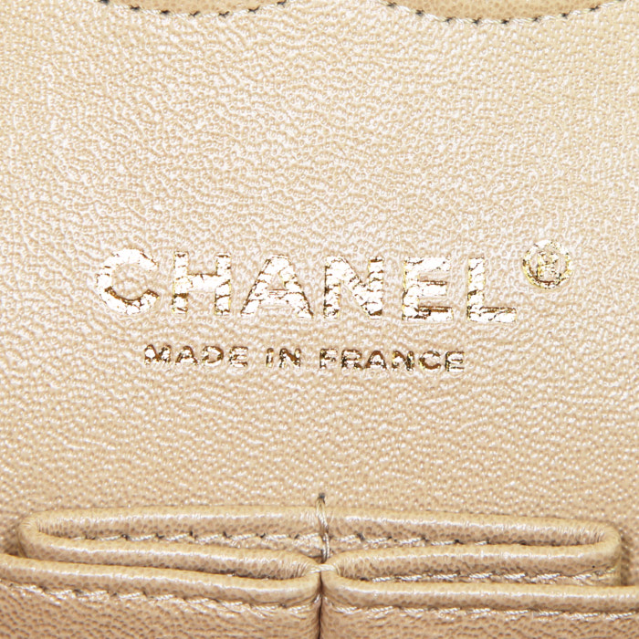 Borsa Chanel  Timeless Classic in pelle trapuntata beige argentato - Detail D4