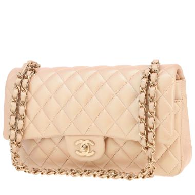 Chanel  Timeless Classic handbag  in beige quilted leather