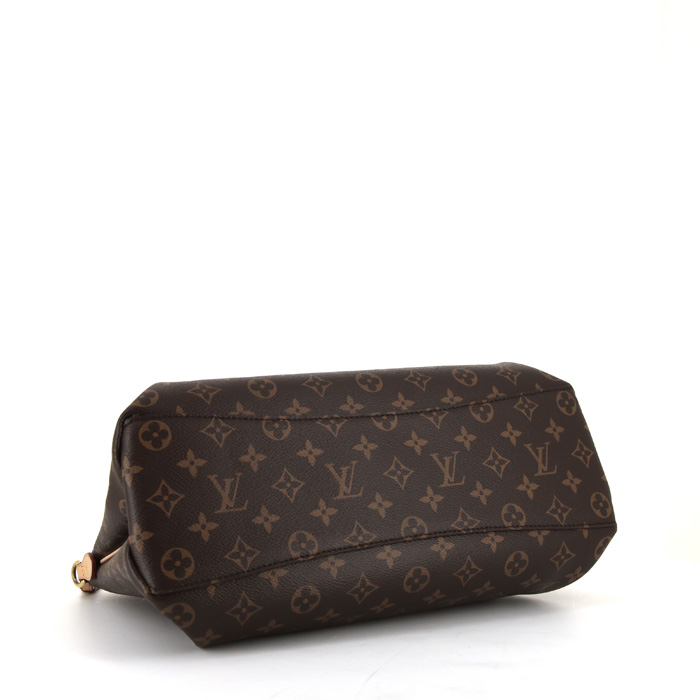 Louis Vuitton Rivoli handbag in brown monogram canvas and natural leather - Detail D5