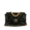 Chanel 19 shoulder bag in black quilted leather - 360 thumbnail