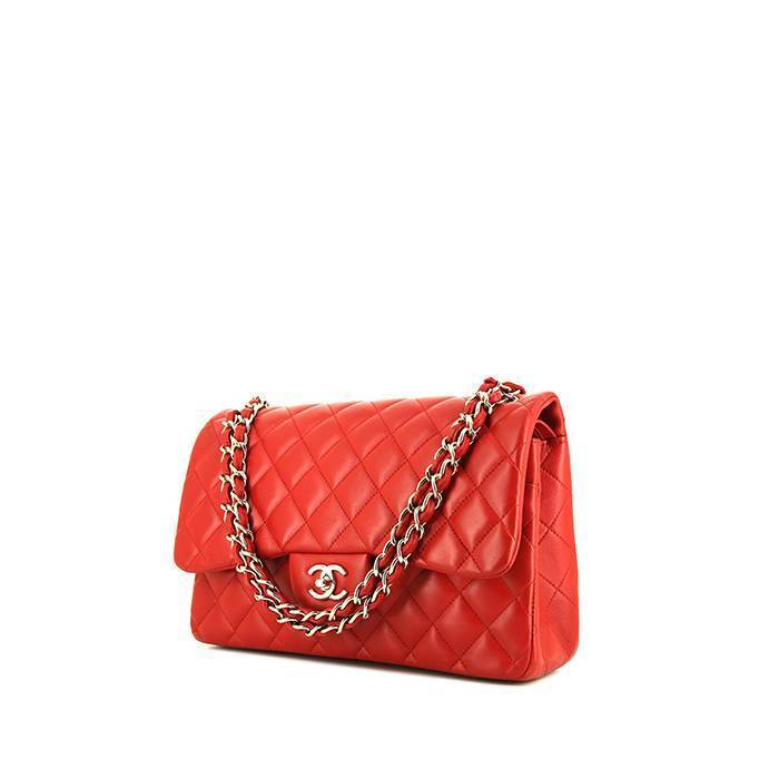 Chanel Timeless Jumbo Handbag in Red Quilted Leather
