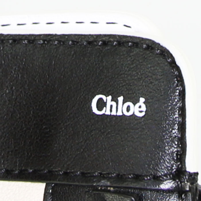 Borsa Chloé in pelle bicolore nera e bianco sporco - Detail D3