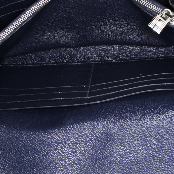 Portefeuille Hermès Kelly wallet en alligator bleu-nuit - Detail D2