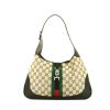 Gucci Jackie handbag in brown monogram canvas and brown leather - 360 thumbnail