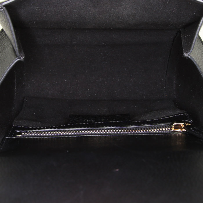 Givenchy Pandora Box handbag in black leather and black smooth leather - Detail D3