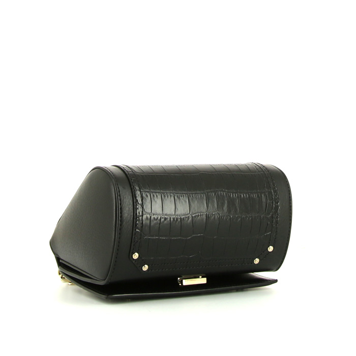 Givenchy Pandora Box handbag in black leather and black smooth leather - Detail D5