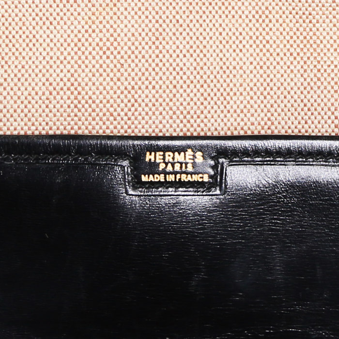 Hermès  Jige pouch  in black box leather - Detail D3