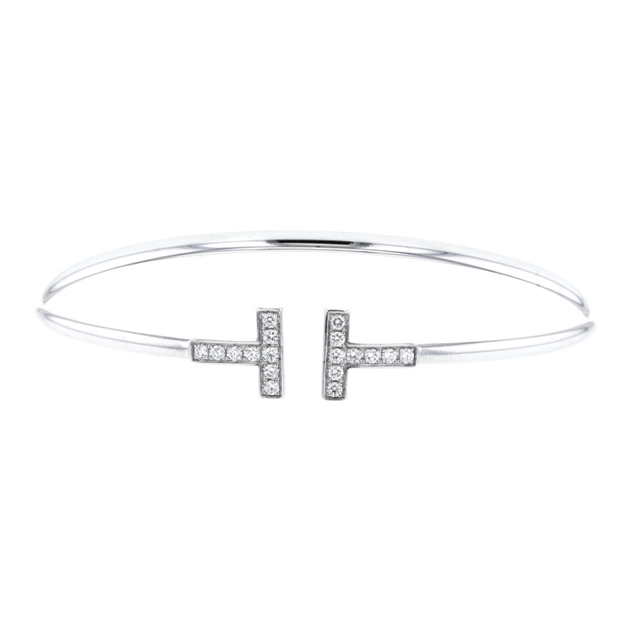Bracciale Tiffany & Co Wire in oro bianco e diamanti - 00pp