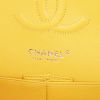 Chanel Timeless handbag in yellow quilted tweed - Detail D4 thumbnail