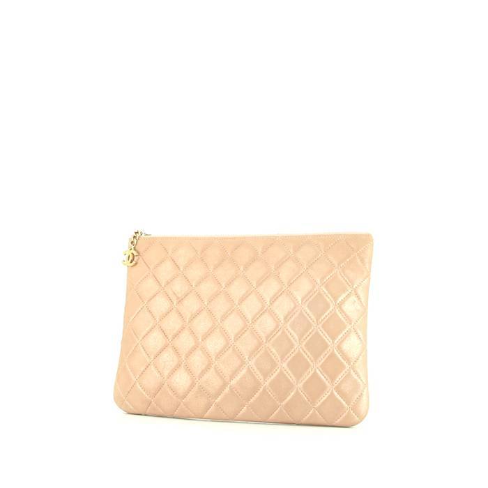 Chanel pouch in pink quilted iridescent leather - 00pp