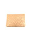 Chanel pouch in pink quilted iridescent leather - 360 thumbnail