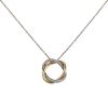 Poiray Tresse small model necklace in pink gold,  white gold and diamonds - 00pp thumbnail