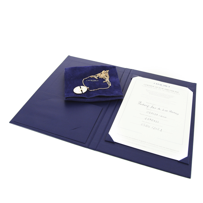 Collar Chaumet Lien modelo grande en oro rosa y diamantes - Detail D2