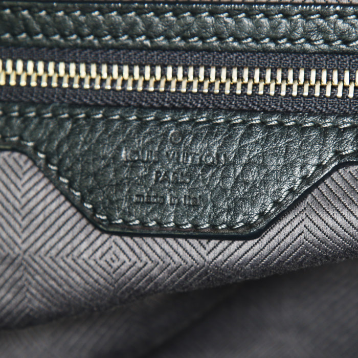 Borsa da viaggio Louis Vuitton Greenwich in pelle nera - Detail D4