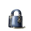 Dior Mini Lady Dior handbag in blue shading python - 00pp thumbnail