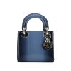 Borsa Dior Mini Lady Dior in pitone blu - 360 thumbnail