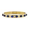 Vintage bracelet in yellow gold,  sapphires and diamonds - 00pp thumbnail