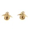 Paire de clips d'oreilles années 90 Cartier en or jaune 14 carats et diamants - 360 thumbnail