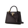 Hermes Kelly 25 cm handbag in black epsom leather - 00pp thumbnail