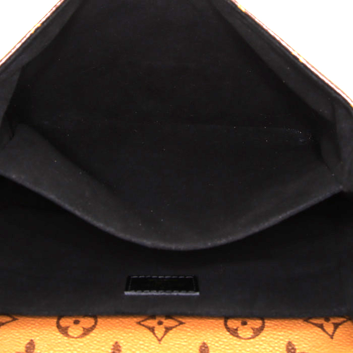 Borsa Louis Vuitton Metis in tela monogram marrone e pelle nera - Detail D3