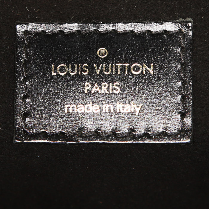 Borsa Louis Vuitton Metis in tela monogram marrone e pelle nera - Detail D4