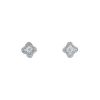 Orecchini a bottone Mauboussin Chance Of Love #1 in oro bianco e diamanti - 00pp thumbnail