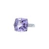 Mauboussin Gueule d'Amour ring in white gold and diamonds and in Rose de France amethyst - 00pp thumbnail