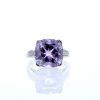 Mauboussin Gueule d'Amour ring in white gold and diamonds and in Rose de France amethyst - 360 thumbnail
